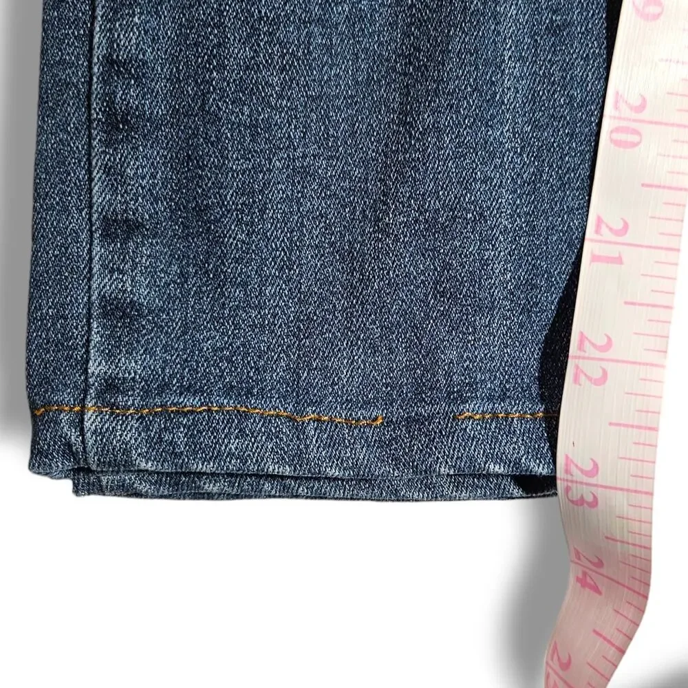 Levi's 721‎ Distressed Mid-Rise Skinny Jeans 25x23 Custom Make or Break Blue